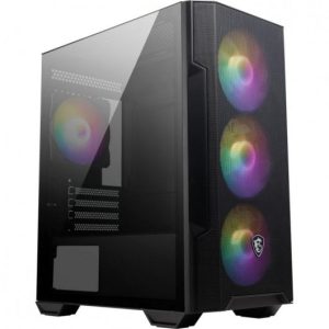 MSI MAG FORGE M100R Cristal Templado USB 3.2 ARGB Negra + Cristal Personalizable