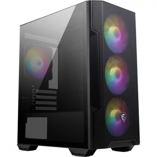 MSI MAG FORGE M100R Cristal Templado USB 3.2 ARGB Negra + Cristal Personalizable