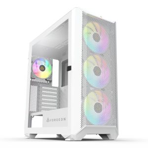 Forgeon Arcanite ARGB Mesh Torre ATX Blanca 1 superficie personalizable