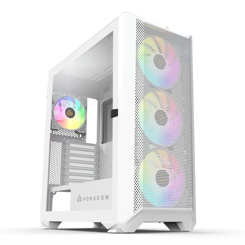 Forgeon Arcanite ARGB Mesh Torre ATX Blanca 2 superficies personalizables